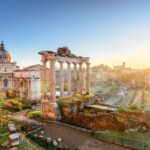 The Imperial Forums of Rome are a collection of spaces, places and ruins of a series of monumental squares built between 46 BC and 113 AD.
